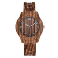 Wood grain retro couple quartz watches with silicone strap and 39mm case in multiple colour options