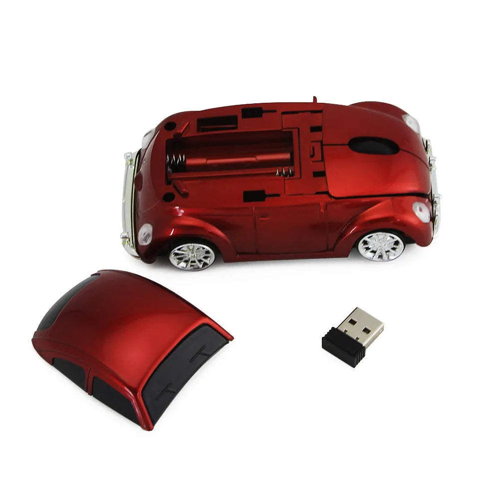 2.4GHz wireless optical computer mouse with 1600 DPI resolution in four colour options