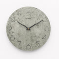 Grey European modern wall clock with single-sided design for living room mounting