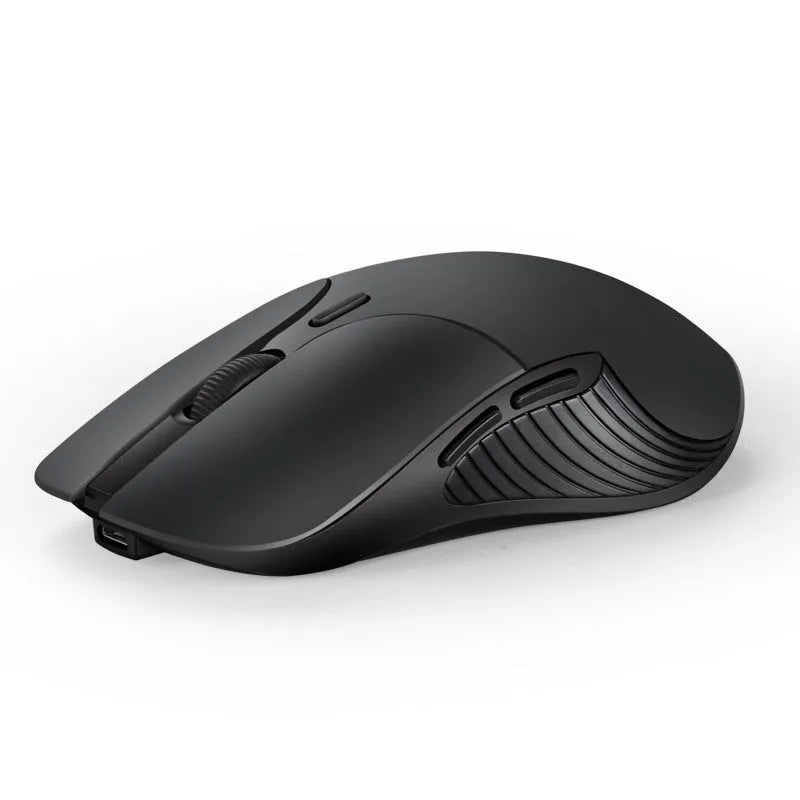 Blue Smart Voice Mouse with 2.4G wireless receiver and voice control button for translation.