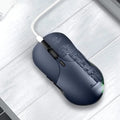 Blue Smart Voice Mouse with 2.4G wireless receiver and voice control button for translation.