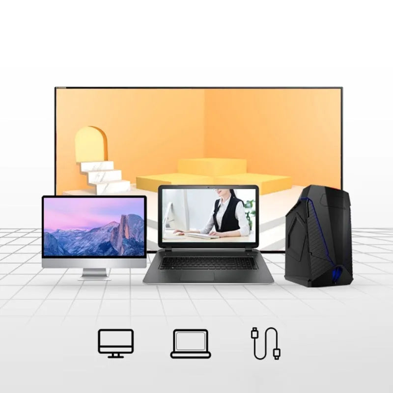 Blue Smart Voice Mouse with 2.4G wireless receiver and voice control button for translation.
