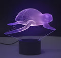 Touch control LED 3D table lamp with colourful gradient lighting on black ABS base