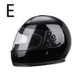 Men's full-face motorcycle helmet in plastic with detachable bib and anti-fog visor