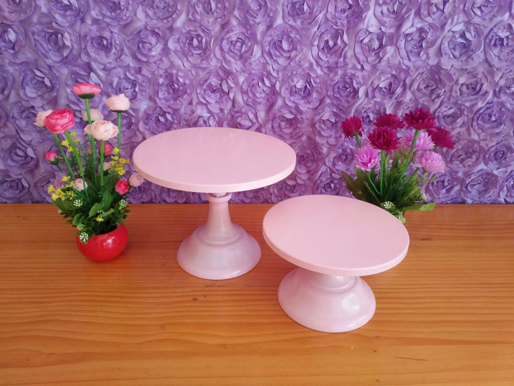 Three-tier black dessert stand with 25cm diameter plates for wedding cake buffet display
