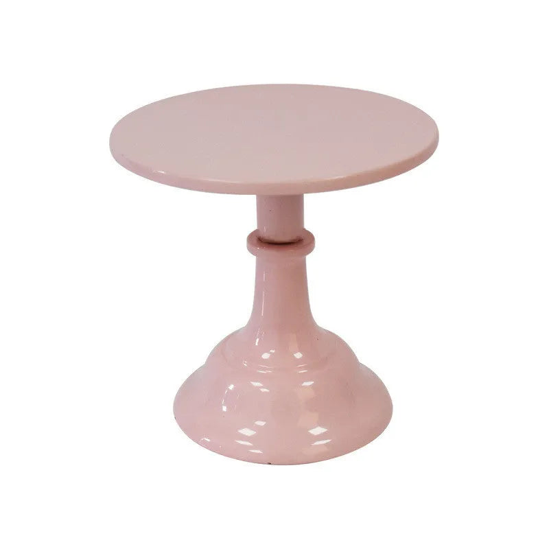 Three-tier black dessert stand with 25cm diameter plates for wedding cake buffet display