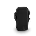 Waterproof plastic power bank with dual USB ports and integrated LED flashlight in multiple colours.