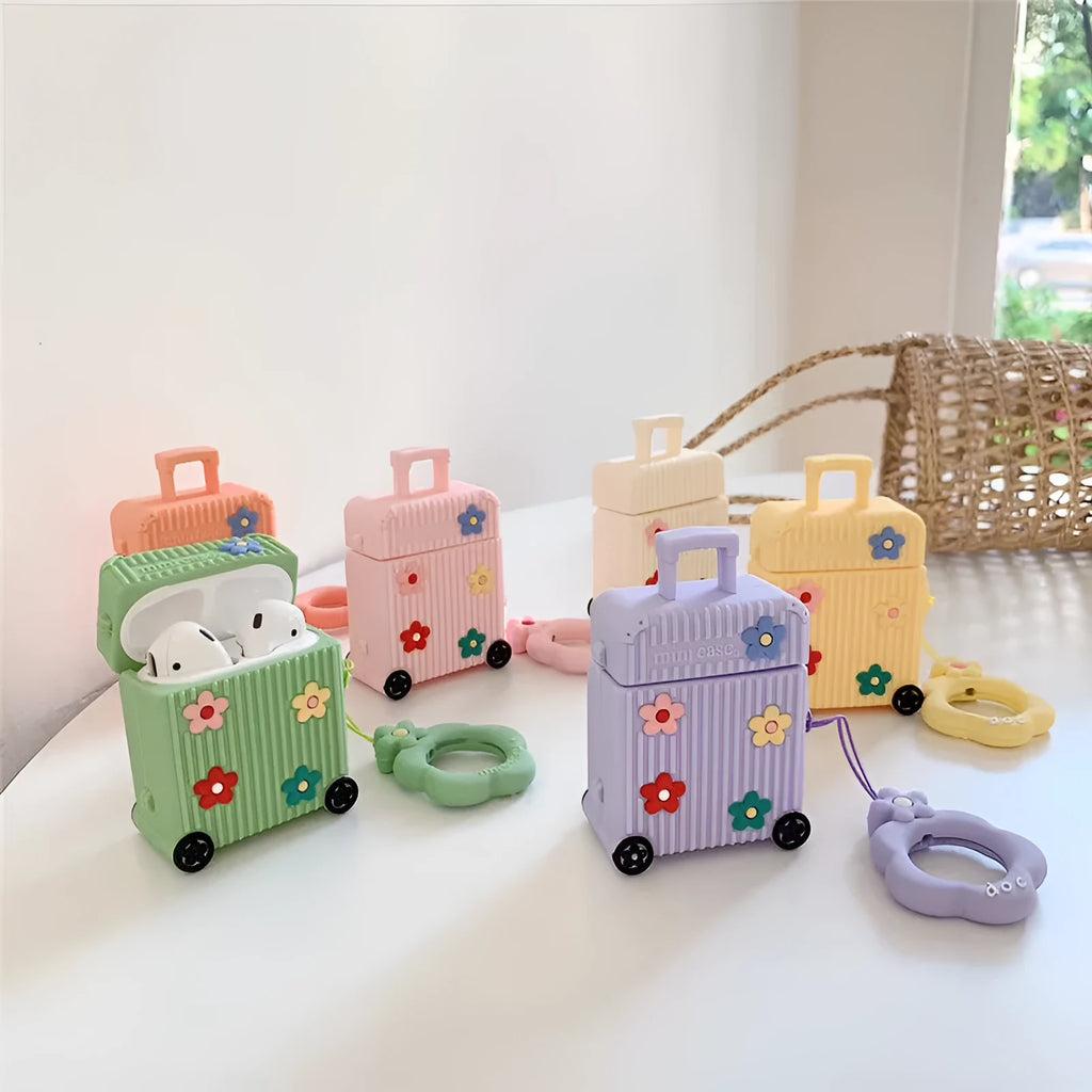 Silicone protective cover for Apple AirPods first and second generation cases in six colour options