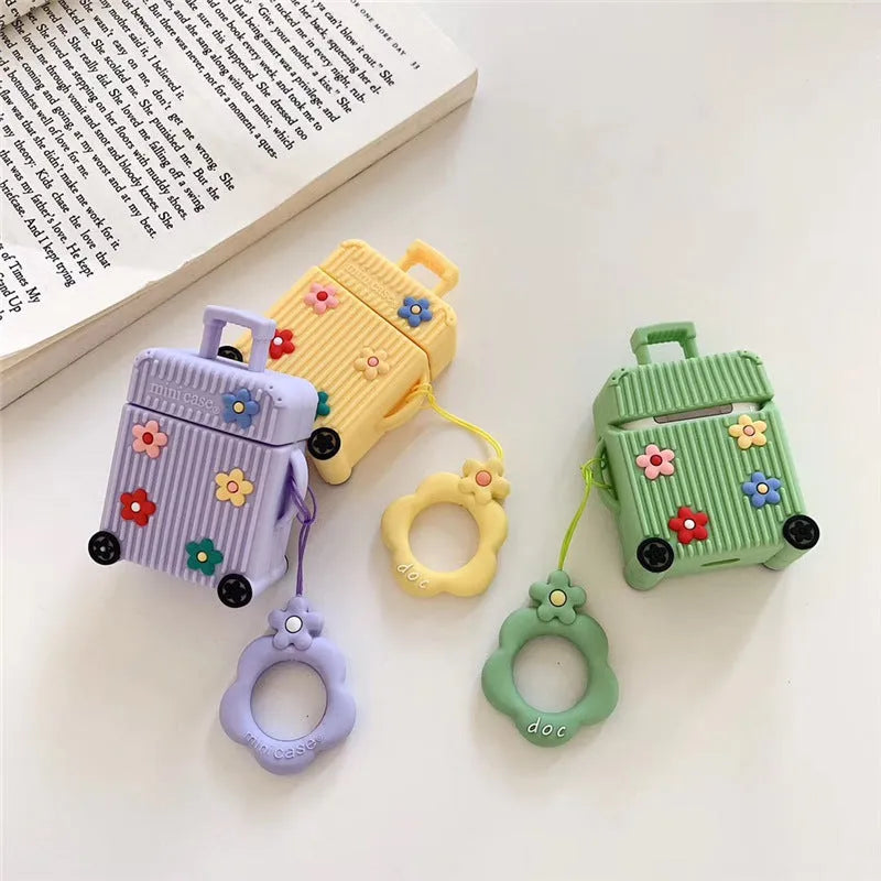 Silicone protective cover for Apple AirPods first and second generation cases in six colour options