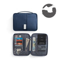 Waterproof travel passport cover in cationic material with storage bag in multiple colour options