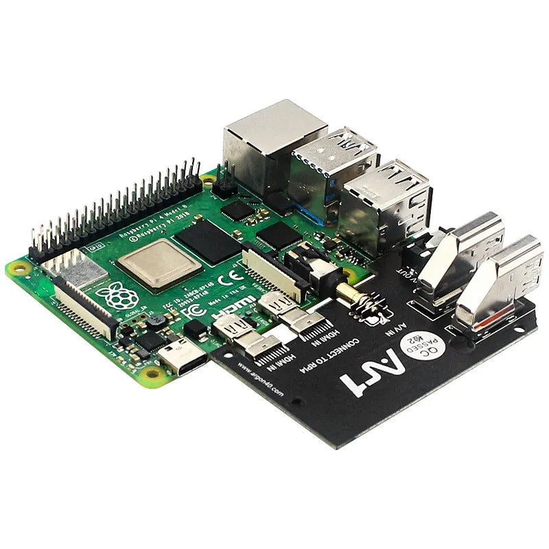 Silver aluminium enclosure with cooling fan for M.2 SSD expansion board installation