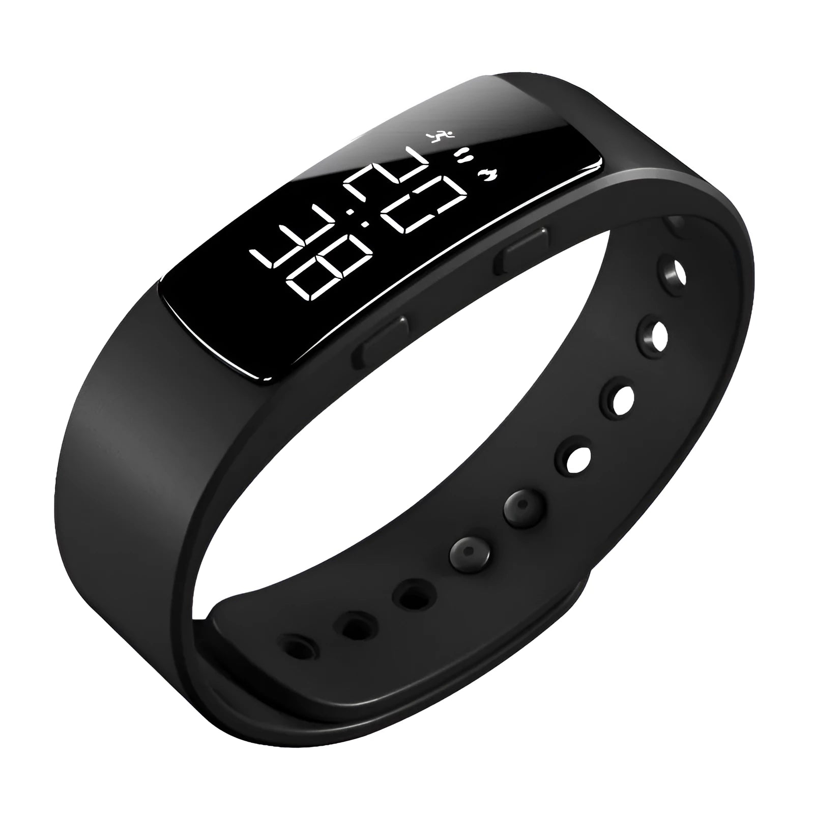 Digital sports watch with luminous display and waterproof 30m rating in camouflage green colour