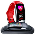 Smart fitness bracelet showing numerical display for heart rate and blood pressure monitoring