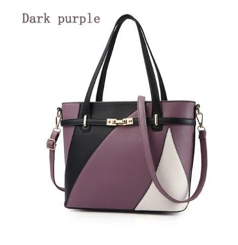Women's large capacity crossbody bag in black with zip closure and adjustable strap