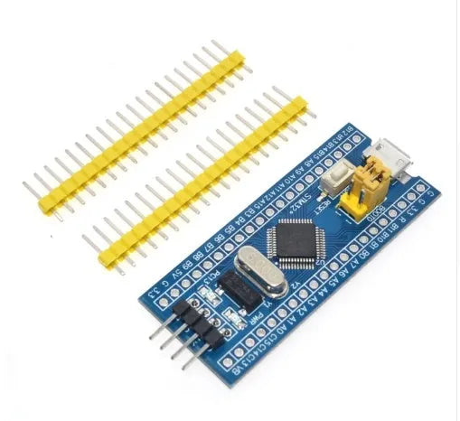 STM32F103C8T6 ARM Cortex-M3 minimum system development board on a green PCB