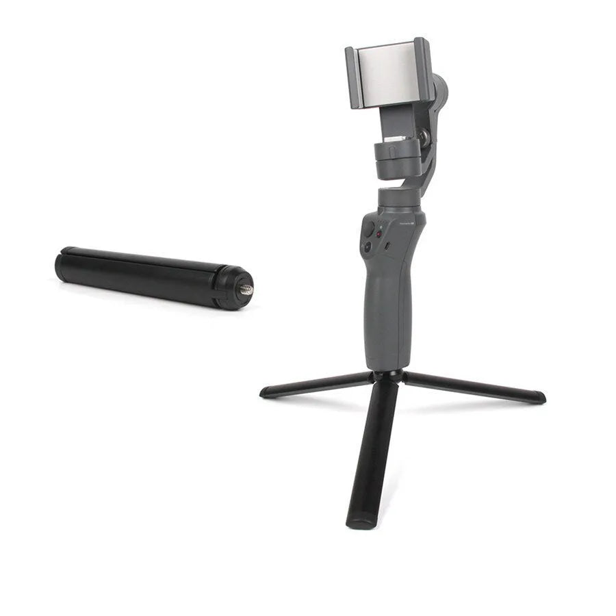 Black aluminium mobile phone tripod stabiliser for Apple iPhone photography