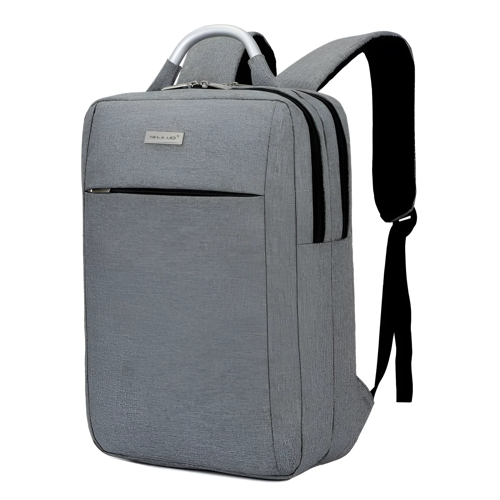 Waterproof casual business laptop bag with multiple compartments in black colour