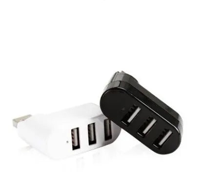USB 2.0 multi-port expansion hub with spinning colour design in black and white options