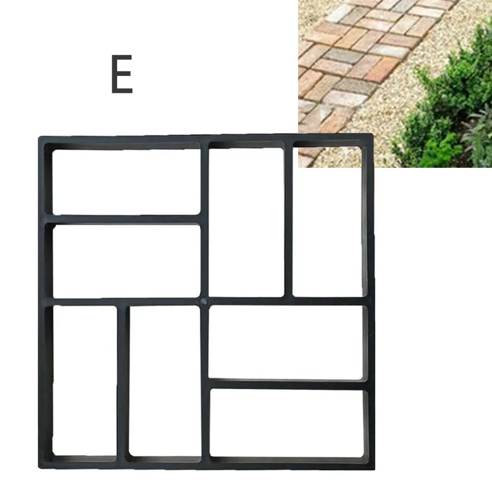 Black plastic goose floor concrete mold 42x43cm for DIY garden path stone brick paving
