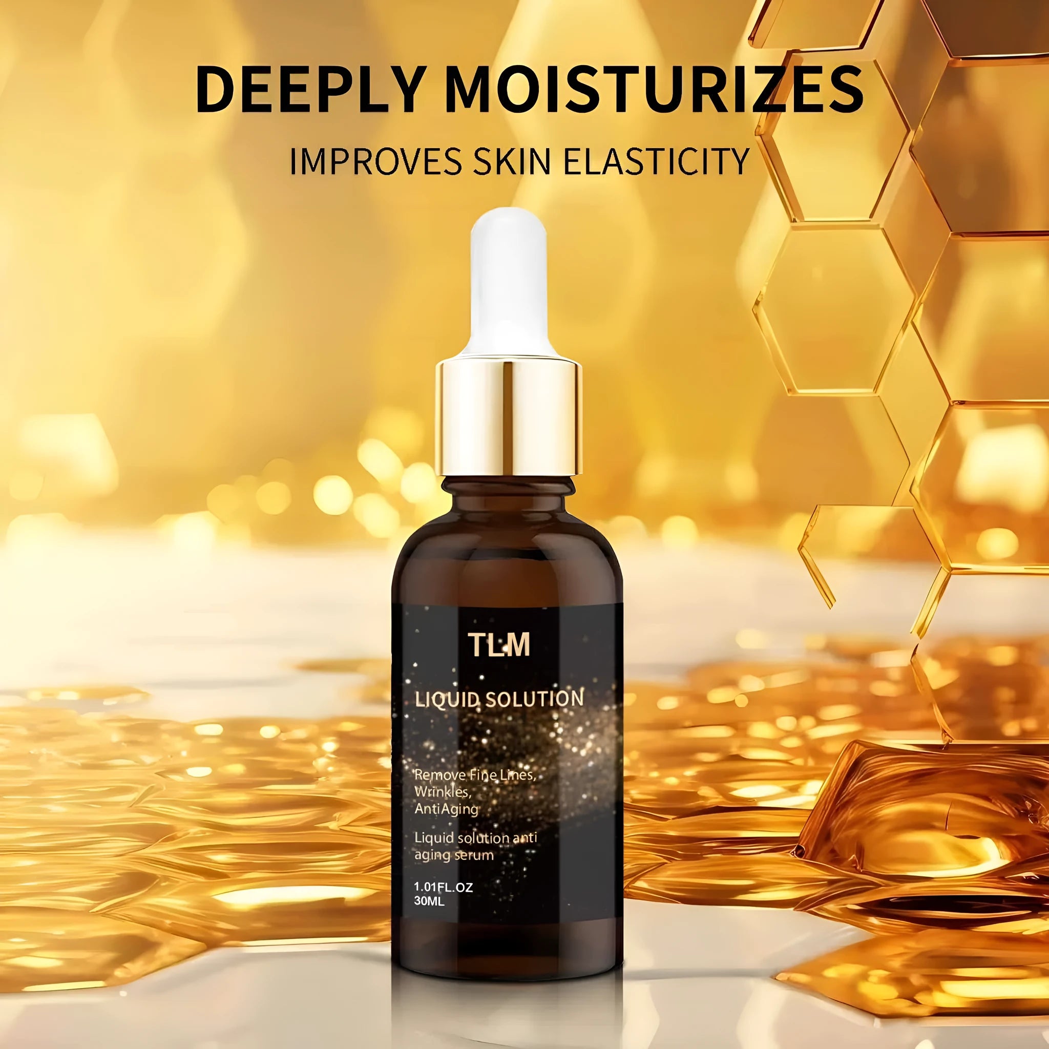 30ml bottle of hyaluronic acid facial moisturising serum for delicate skin.