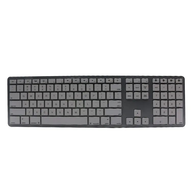 White wireless mechanical keyboard with 109 keys and three-key zone technology