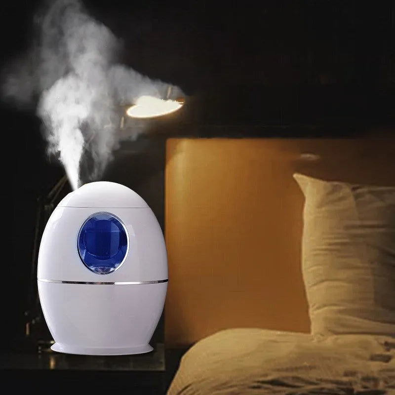 White columnar household air humidifier with anion function and USB power connection