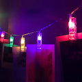 LED photo holder string lights with 10 warm white bulbs and photo clips on a wall 160cm length