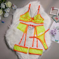 Women's low cut underwear set in six colours black Rose Red light pink light purple fluorescent green orange size S to XXXL polyester fibre