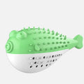 Mint Toys blue silicone fish-shaped cat chew toy with catnip on a white background