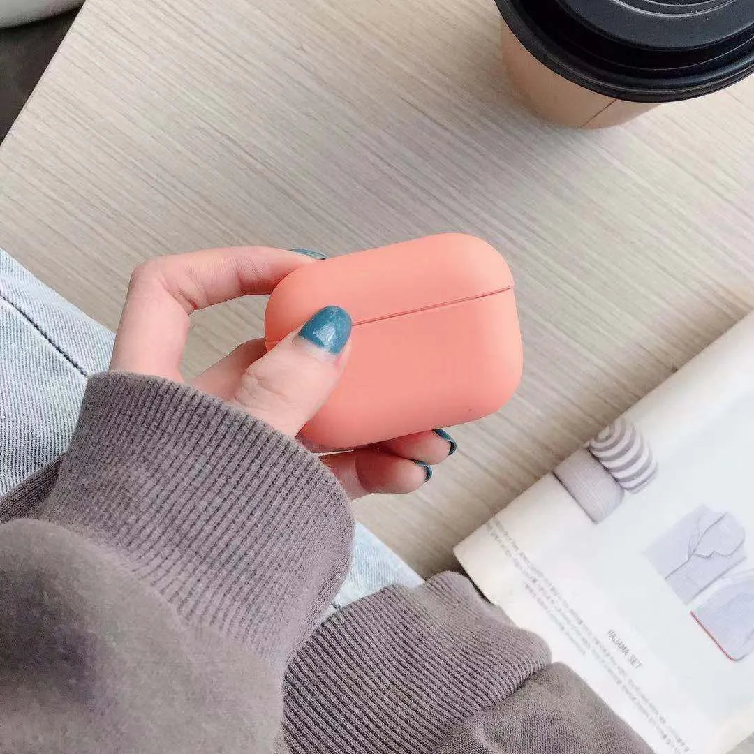 Compatible plastic protective case for Apple AirPods Pro shown in multiple colour options.