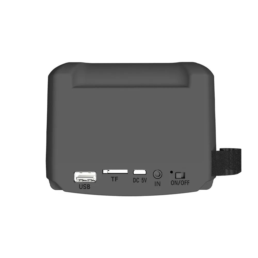 3107 colour portable Bluetooth speaker with USB charging cable