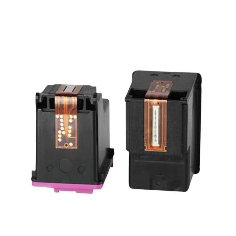 HP compatible refillable ink cartridge for Deskjet and Officejet printers, shown in black and colour variants.
