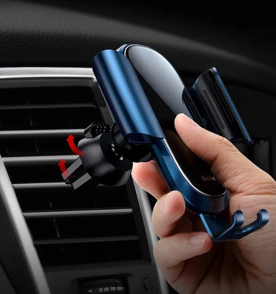 Universal smart car bracket for dashboard smartphone mounting in black, blue and silvery colour options