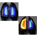 Pair of LED turn signal lights for Yamaha NMAX155 scooter in plastic housing.
