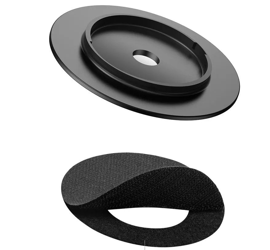 Dual-action car polishing machine with 6 speed settings in black ABS PC body with sponge pad attached