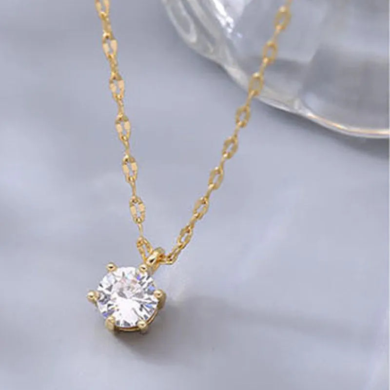 Women's copper pendant necklace with electroplated finish in copper white gold plated colour original design