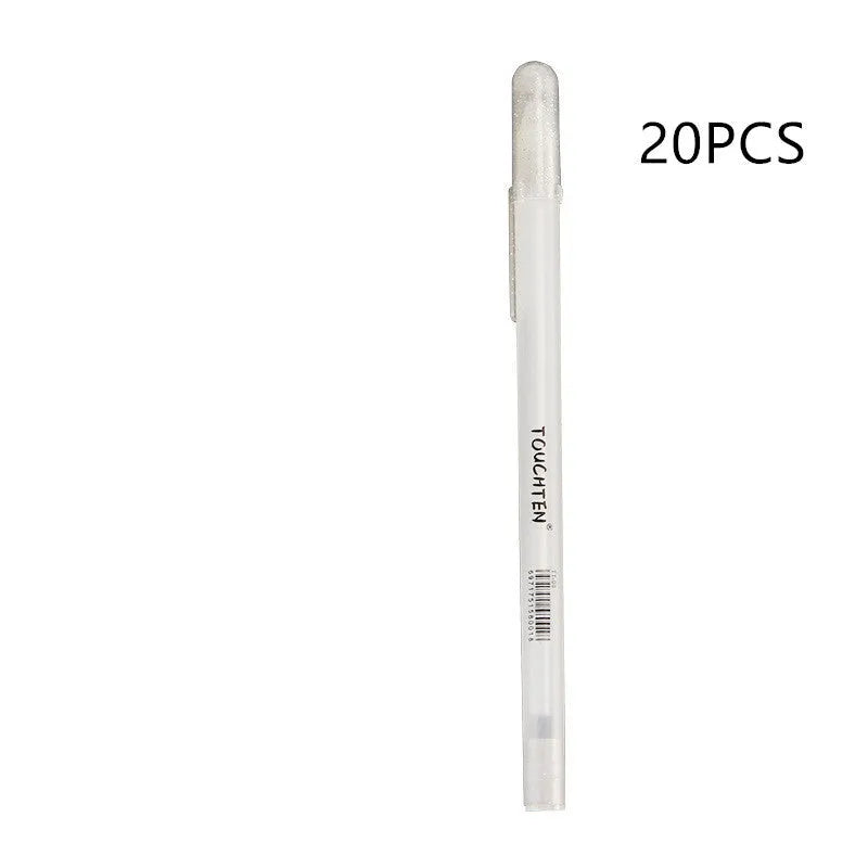 Touchnew hand-painted highlight pen in golden, silver and white colours for black card artwork