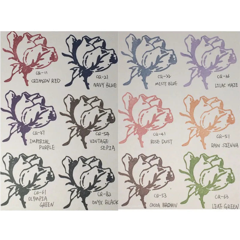 Rectangular notebook stamp pad with oily ink in five colour options