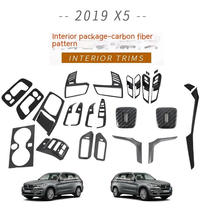 Black ABS plastic BMW X5 centre console air vent trim panel for 2019 models
