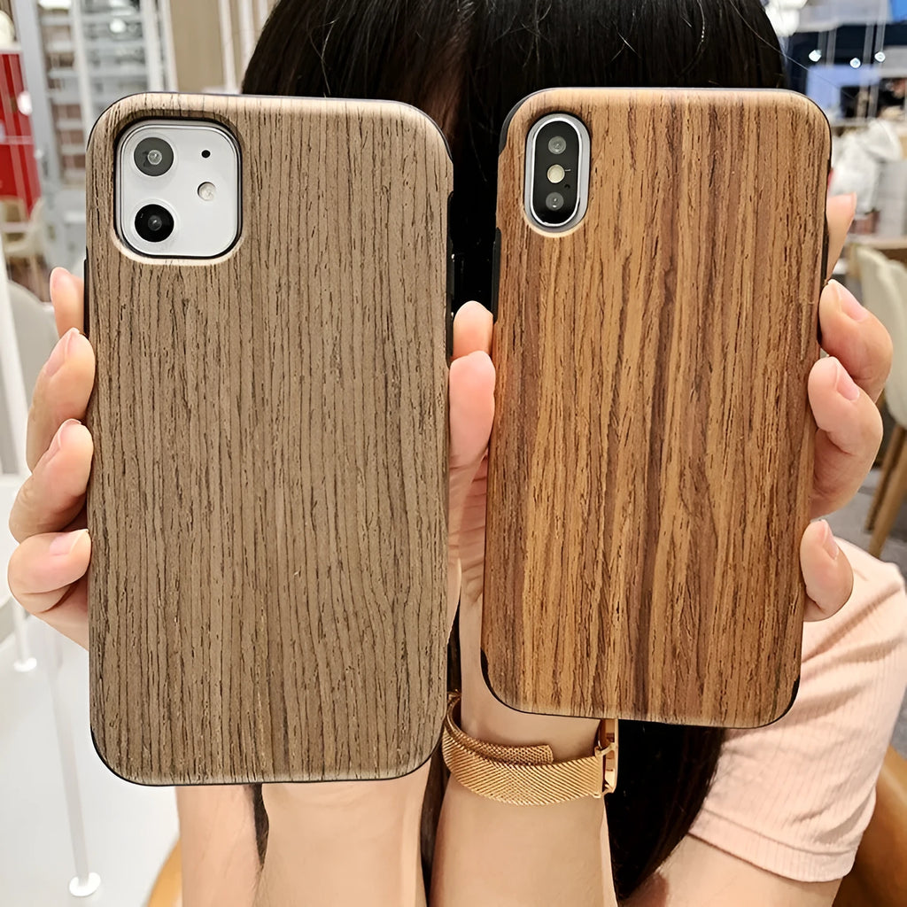 Wooden iPhone back cover case in Rosewood, Teak, Walnut or Black Rose bamboo for iPhone 11 Pro, X, 8 models