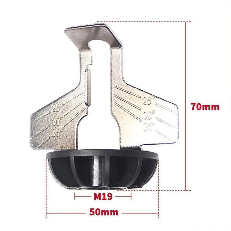 Silver-coloured mini electric chain grinder accessory for band saw blades, 20mm long.