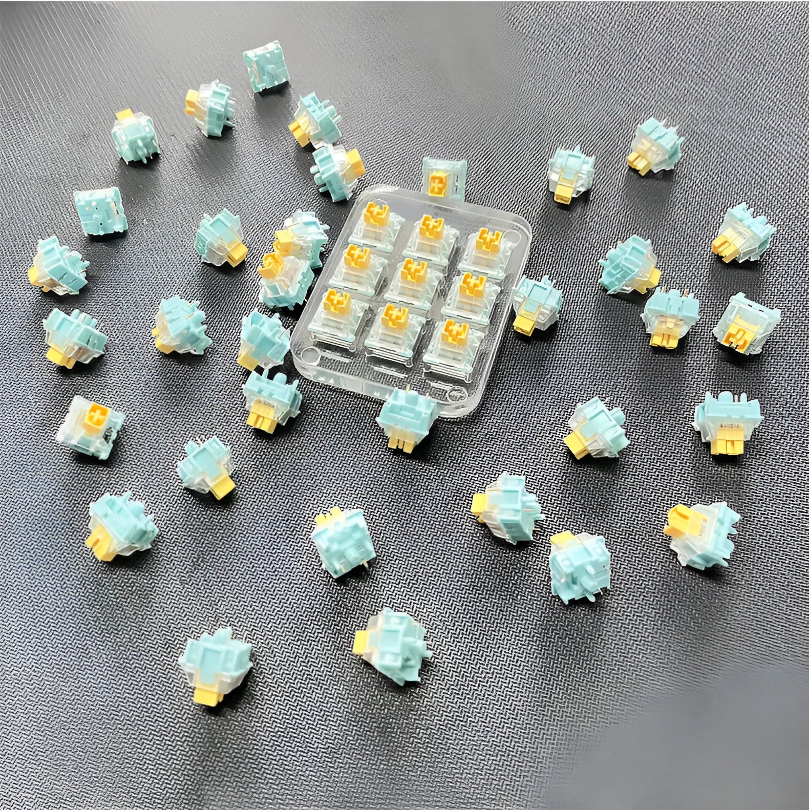 36 Sea Salt Lemon PRO Mute colour mechanical keyboard switches for Cherry MX compatible boards