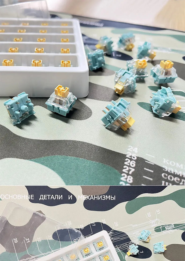 36 Sea Salt Lemon PRO Mute colour mechanical keyboard switches for Cherry MX compatible boards