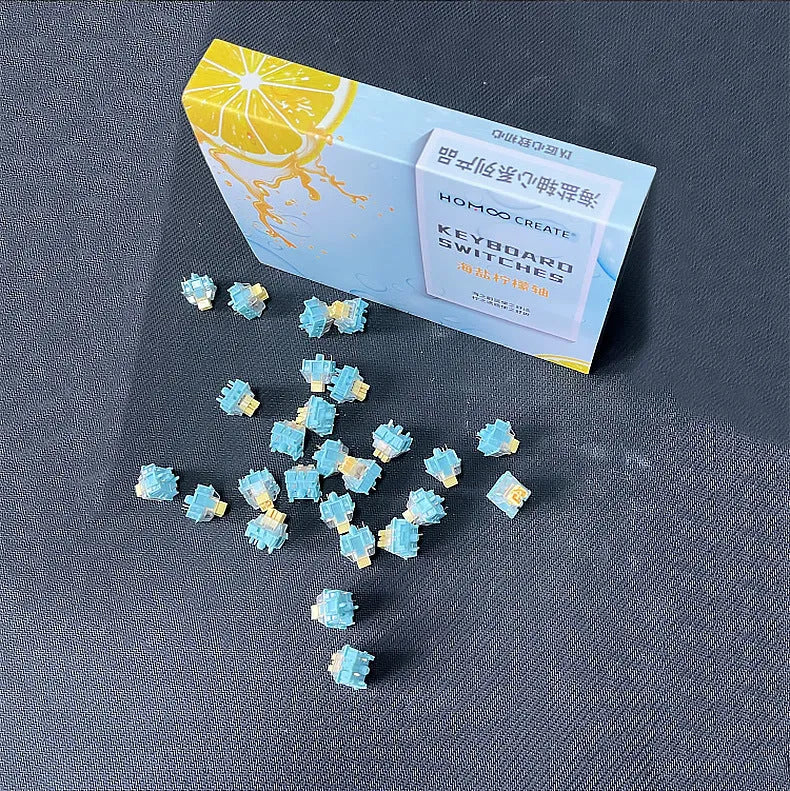 36 Sea Salt Lemon PRO Mute colour mechanical keyboard switches for Cherry MX compatible boards