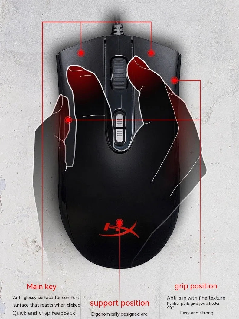 Pulsefire Core RGB wired gaming mouse in black and pink colour options on a mouse pad.