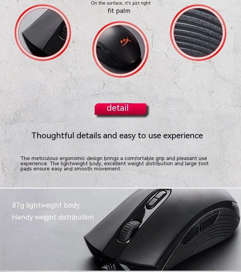 Pulsefire Core RGB wired gaming mouse in black and pink colour options on a mouse pad.