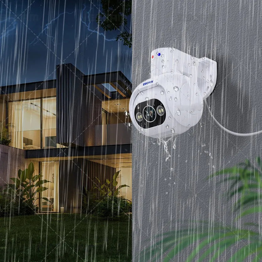 Smart colour night vision H265 security camera with 4MP resolution in plastic housing