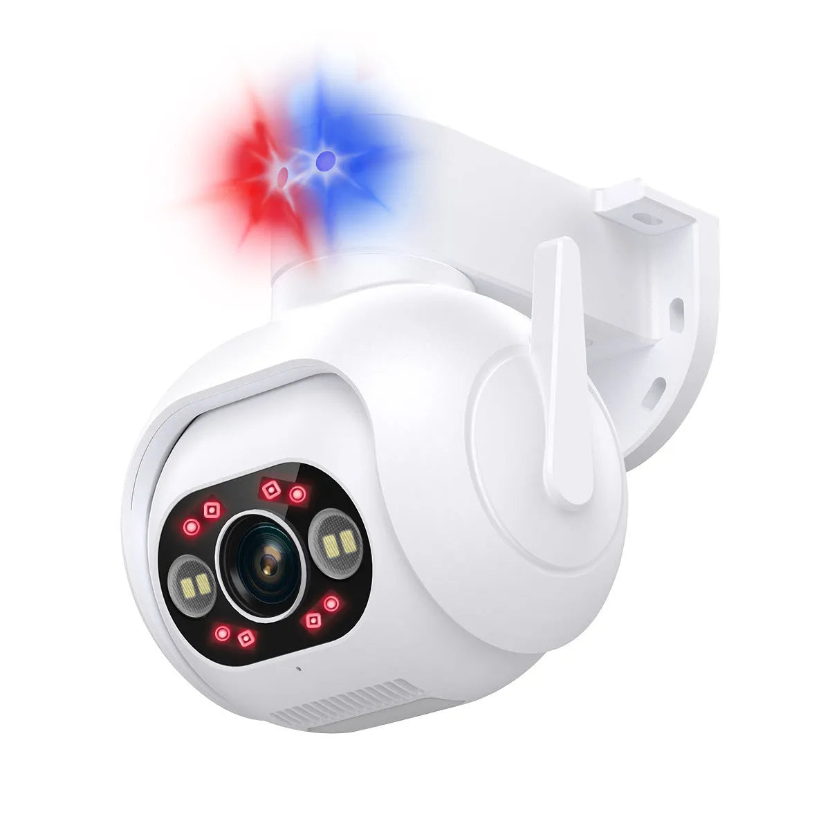 Smart colour night vision H265 security camera with 4MP resolution in plastic housing
