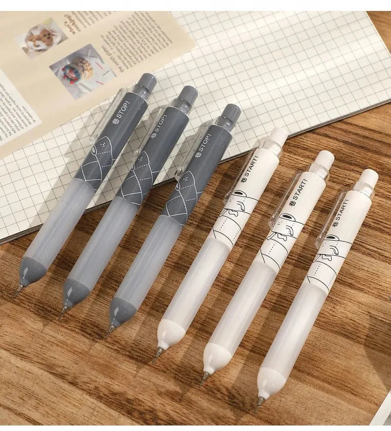 Activity brand black and white 0.5mm mechanical pencils with cloud grip, 2-pack.