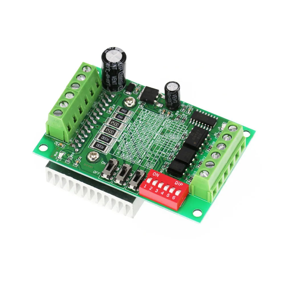 TB6560 3A stepper motor driver board with Toshiba chip and green PCB
